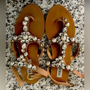 Steve Madden Pearl & Rhinestone Sandals